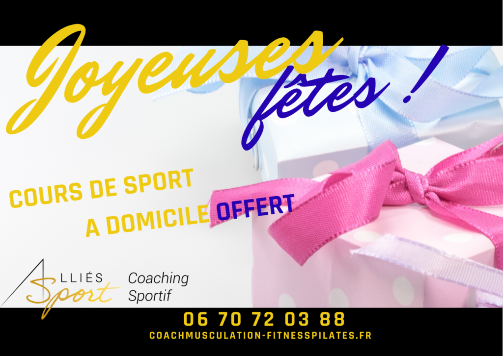 bon cadeau coaching sportif libourne, noël, anniversaire, perte de poids, remse en forme, renforcement musculaire à domicile