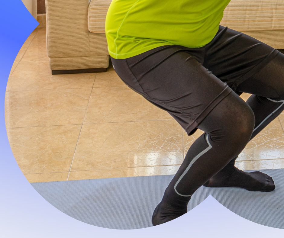 Exercice de stabilité et coordination à domicile à Saint-André-de-Cubzac.